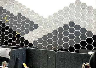 9mm Yangına Dayanıklı Yüksek Yoğunluklu Polyester Elyaf Akustik Panel Altıgen