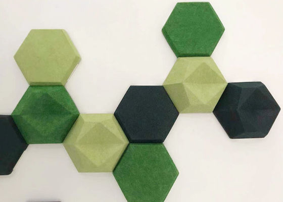 Hexagon Polyester 3D dekoratif ses emici duvar panelleri